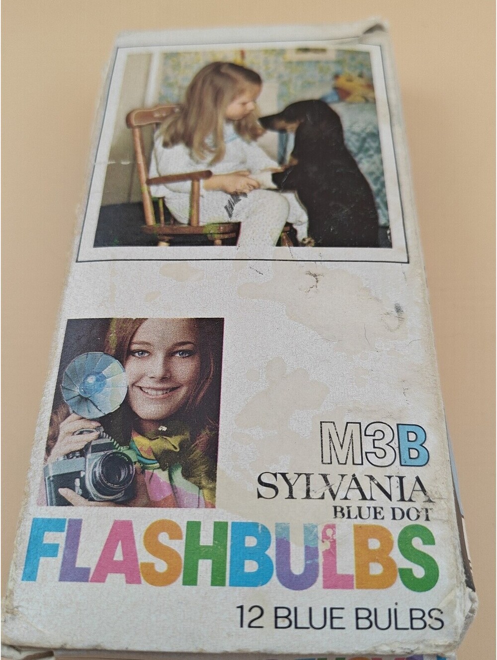 Vintage GE M3B & Sylvania M3 Blue Dot Flashbulbs Lot of 12 NIB